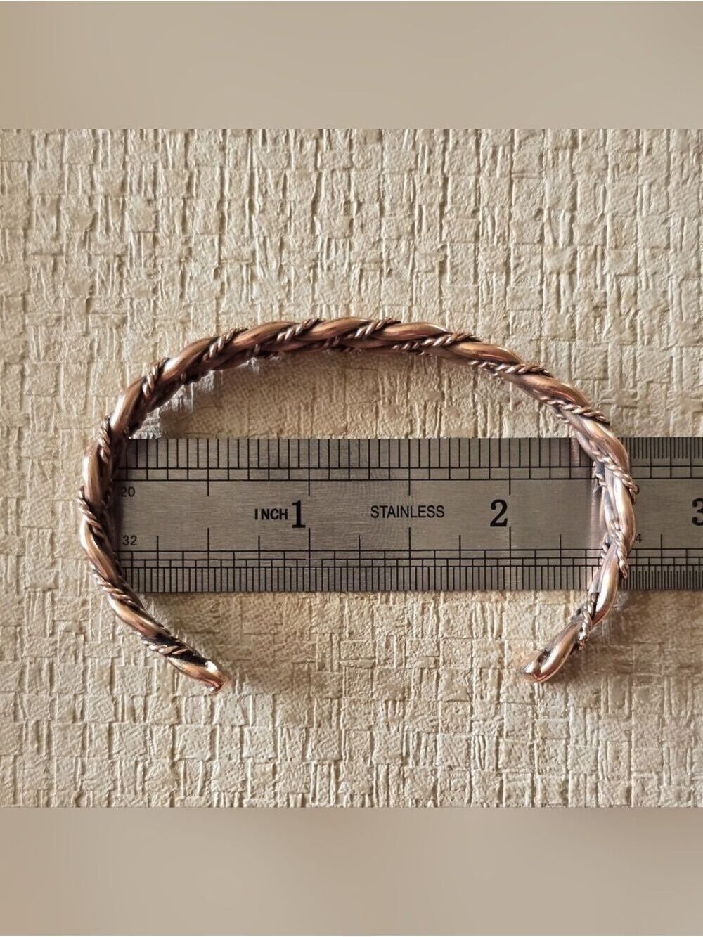 Navajo Copper Cuff Bracelet by Elaine Tahe - Picture 4 of 4